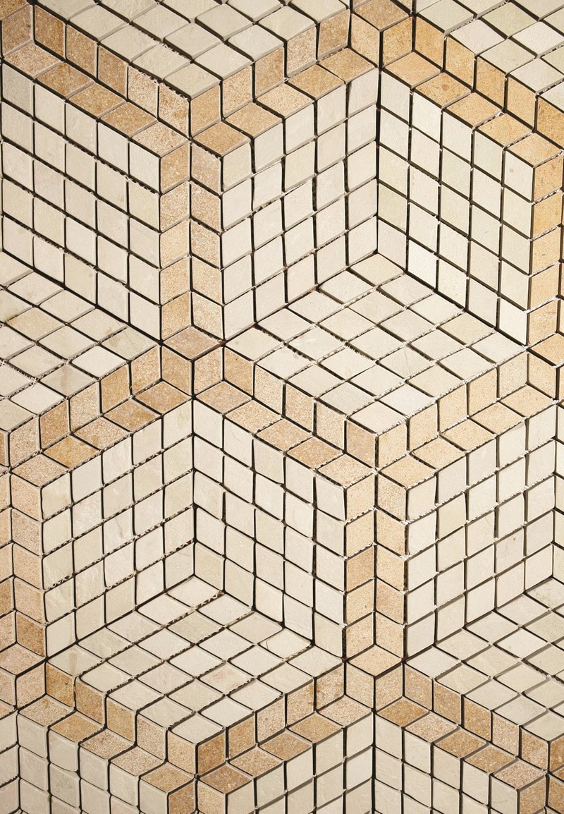 Mint Desert Sand Cube Pattern