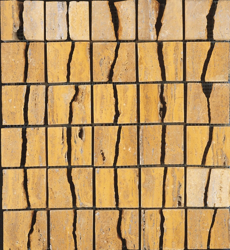 Yellow Travertine Tremor Joint-Mosaic